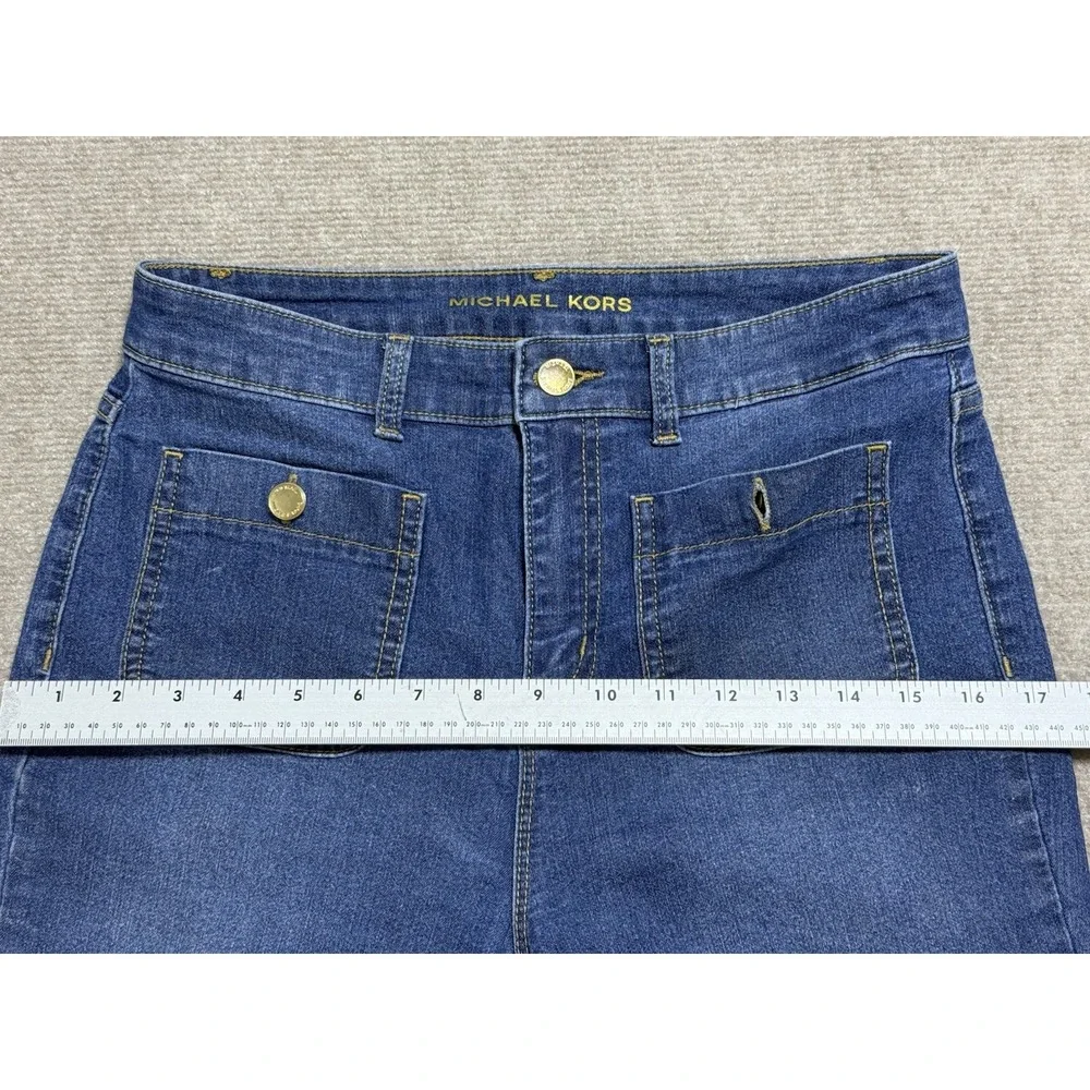 Michael Kors Selma High Rise Bootcut Jeans Size 6 Lapis‎ Blue Wash